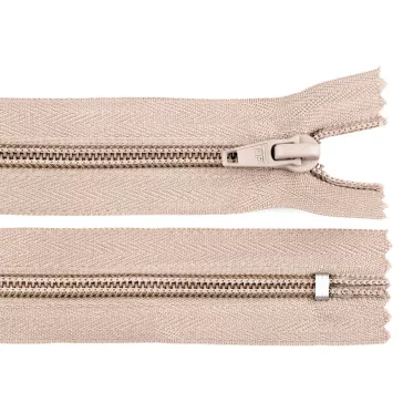   Cipzár húzózár No 5 nem bontható 18cm POL - 294 bézs (10 db-os csomagolás)