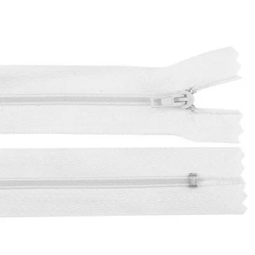   Spirálos cipzár No 3 hossza 18 cm Pinlock - 101 fehér (50 db-os csomagolás)