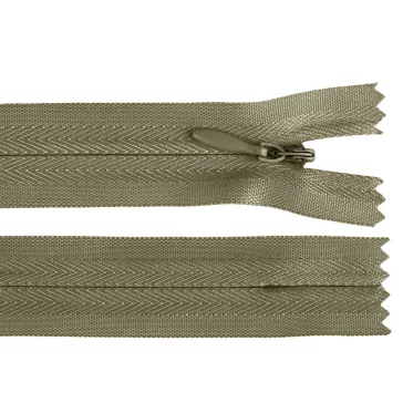   Spirálos cipzár No 3 hossza 35cm - 298 khaki dunkel (50 db-os csomagolás)