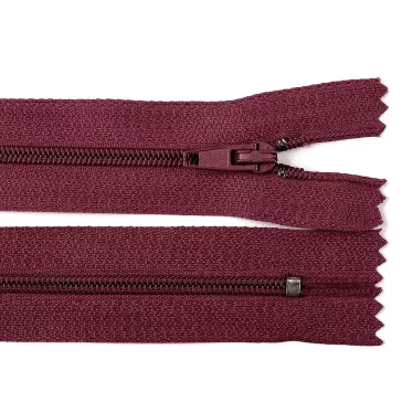   Spirálos cipzár No 3 hossza 20 cm pinlock - 178 bordó (10 db-os csomagolás)