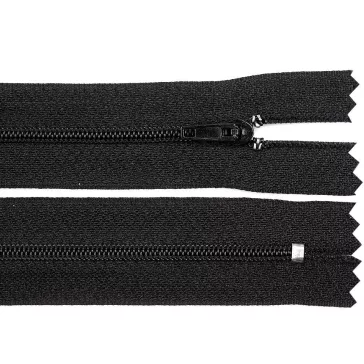   Spirálos cipzár No 3 hossza 30 cm Pinlock - 332 fekete (10 db-os csomagolás)