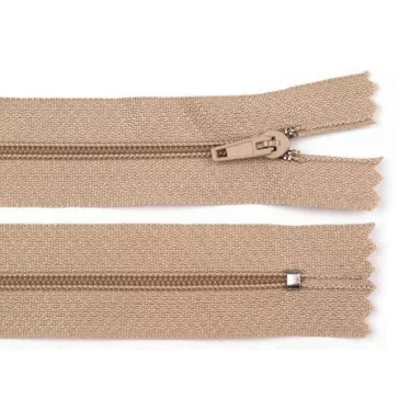   Spirálos cipzár No 3 hossza 40 cm Pinlock - 308 természetes barna (10 db-os csomagolás)
