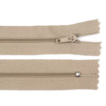   Spirálos cipzár No 3 hossza 40 cm Pinlock - 307 krémszín (10 db-os csomagolás)