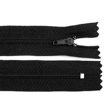   Spirálos cipzár No 3 hossza 40 cm Pinlock - 332 fekete (50 db-os csomagolás)