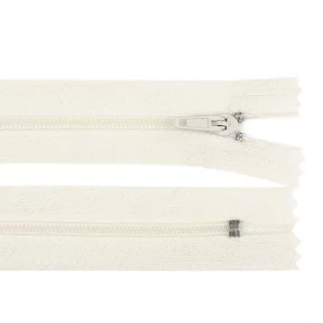   Spirálos cipzár No 3 hossza 40 cm Pinlock - 102 Törtfehér (10 db-os csomagolás)