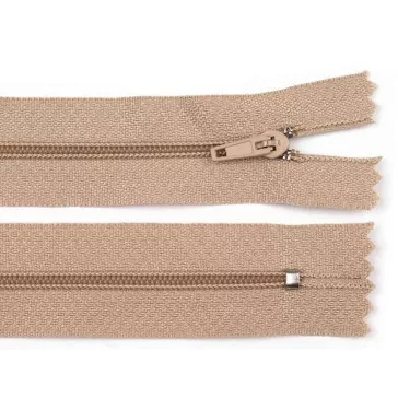   Spirálcipzár No 3 hossza 50 cm Pinlock - 308 természetes barna (10 db-os csomagolás)