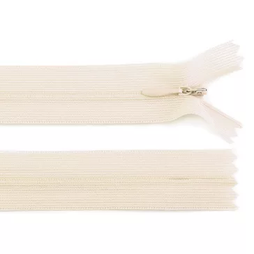   Rejtett spirál cipzár No 3 hossza 50 cm dederon - 306 világos bézs (50 db-os csomagolás)