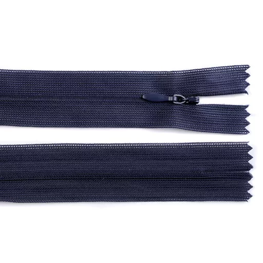 Rejtett spirál cipzár No 3 hossza 35 cm dederon