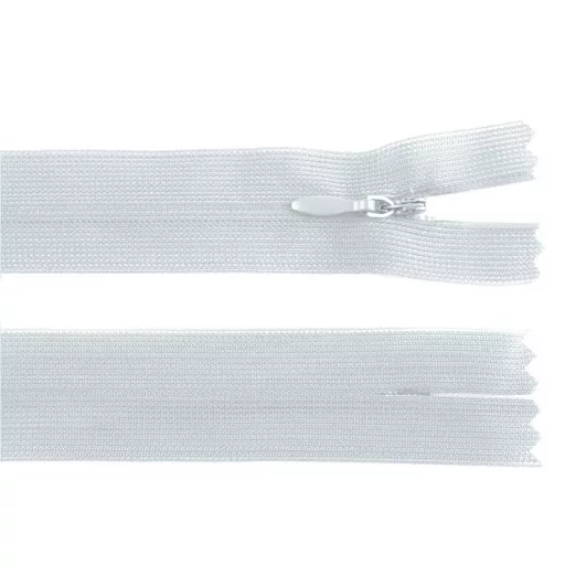 Rejtett spirál cipzár No 3 hossza 40 cm dederon