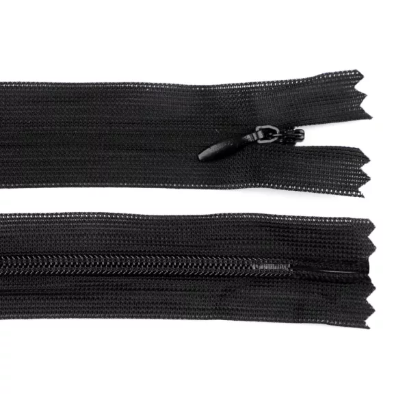 Rejtett spirál cipzár No 3 hosszúság 65 cm dederon - 332 fekete (1 db-os csomagolás) Rejtett spirál cipzár No 3 hosszúság 65 cm dederon - 332 fekete (1 db-os csomagolás)