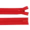 Rejtett spirál cipzár No 3 hosszúság 65 cm dederon - 148 piros (1 db-os csomagolás)