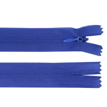   Rejtett spirál cipzár No 3 hosszúság 65 cm dederon - 340 királykék (50 db-os csomagolás)