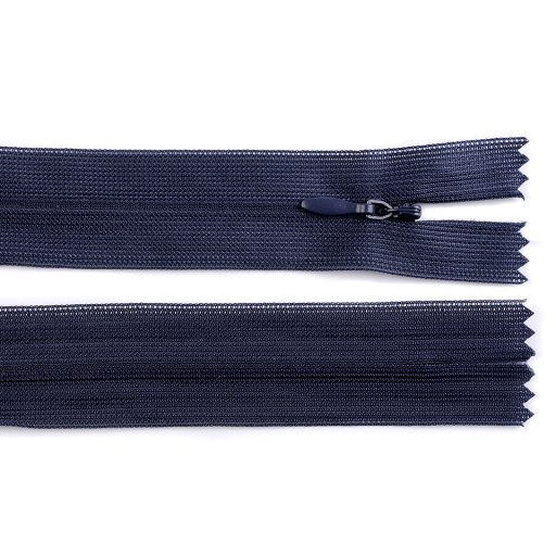 Rejtett spirál cipzár No 3 hossza 30 cm dederon