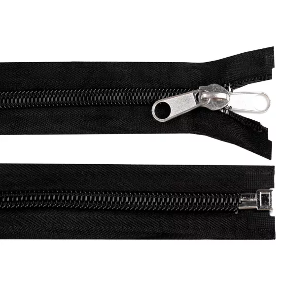 Sátor cipzár No 10 kétoldalas húzóka hossz 150 cm - fekete (5 db-os csomagolás) Sátor cipzár No 10 kétoldalas húzóka hossz 150 cm - fekete (5 db-os csomagolás)