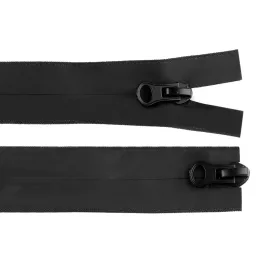   Vízálló cipzár No 5 hossza 70 cm spirálos matt 2 futó / kétutú
