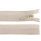 Rejtett spirálos cipzár YKK No 4 hossza 60 cm - 572 világos bézs (1 db-os csomagolás)