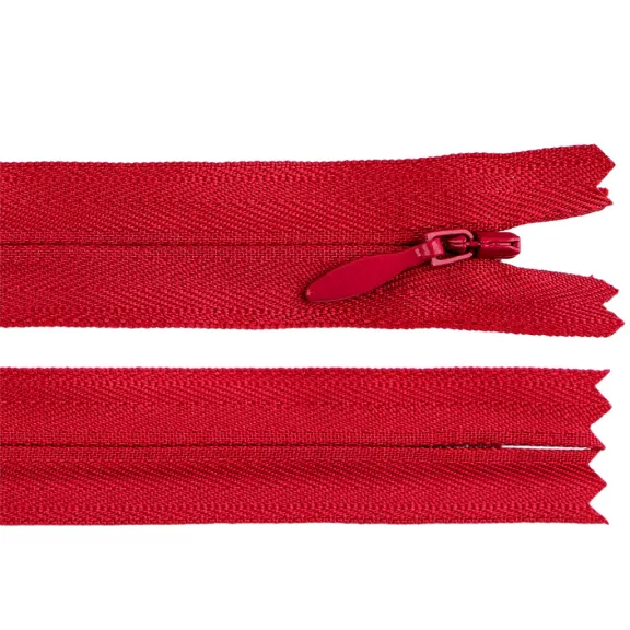 Rejtett spirálos cipzár YKK No 4 hossza 60 cm - 519 piros (20 db-os csomagolás) Rejtett spirálos cipzár YKK No 4 hossza 60 cm - 519 piros (20 db-os csomagolás)