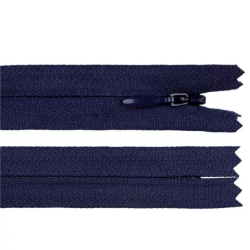  Rejtett spirálos cipzár YKK No 4 hossza 60 cm - 919 sötétkék (20 db-os csomagolás)