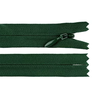   Rejtett spirálos cipzár YKK No 4 hossza 50 cm - 153 zöld sötét (1 db-os csomagolás)