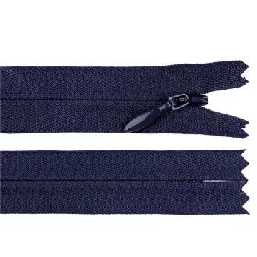   Rejtett spirálos cipzár YKK No 4 hossza 50 cm - 919 sötétkék (1 db-os csomagolás)