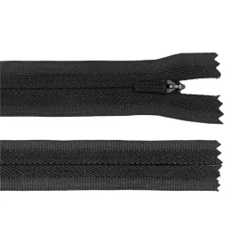   Rejtett spirál cipzár No. 3 25 cm hosszú, kültéri ruházathoz és kiegészítőkhöz, semi-lock záródással