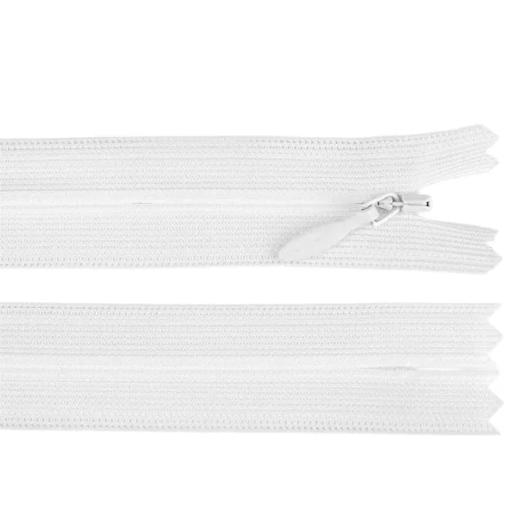 Rejtett spirálcipzár YKK No 3 hossz 50 cm dederon - 501 fehér (1 db-os csomagolás) Rejtett spirálcipzár YKK No 3 hossz 50 cm dederon - 501 fehér (1 db-os csomagolás)