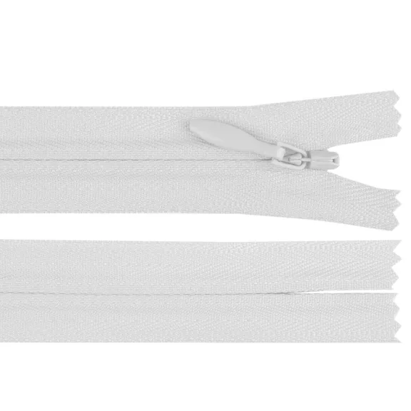 Rejtett spirál cipzár YKK 4-es méretű 65 cm-es - 501 fehér (1 db-os csomagolás) Rejtett spirál cipzár YKK 4-es méretű 65 cm-es - 501 fehér (1 db-os csomagolás)