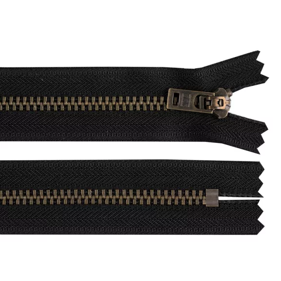 YKK cipzár No 5 18 cm sárgaréz ( jeans) - 580 fekete sárgaréz (25 db-os csomagolás) YKK cipzár No 5 18 cm sárgaréz ( jeans) - 580 fekete sárgaréz (25 db-os csomagolás)