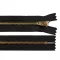 YKK 4-es fémcipzár, hossza 18 cm (farmer) - 3 (580 fekete sárgaréz (1 db-os csomagolás)