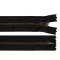 YKK 4-es fémcipzár, hossza 20 cm (farmer) - 1 (580) fekete sárgaréz (1 db-os csomagolás)