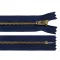 YKK 4-es fémcipzár, hossza 20 cm (farmer) - 4 (919) blue dark sárgaréz (1 db-os csomagolás)