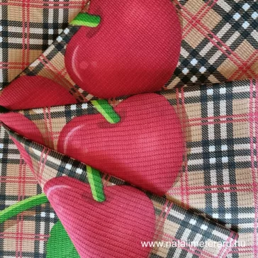 Fincsi meggy waffle fabric panels 50cm wide