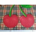 Fincsi meggy waffle fabric panels 50cm wide