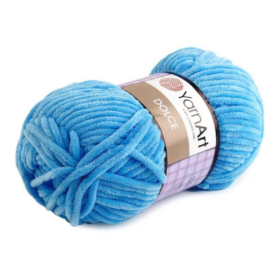 Zsenília kötőfonal Dolce 100 g - 6 (758) égszínkék (1 db-os csomagolás) Zsenília kötőfonal Dolce 100 g - 6 (758) égszínkék (1 db-os csomagolás)
