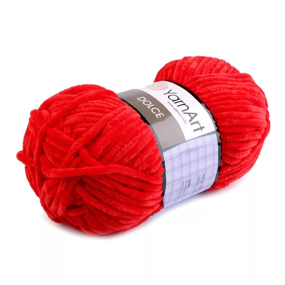 Zsenília kötőfonal Dolce 100 g - 8 (748) skarlátvörös (1 db-os csomagolás) Zsenília kötőfonal Dolce 100 g - 8 (748) skarlátvörös (1 db-os csomagolás)
