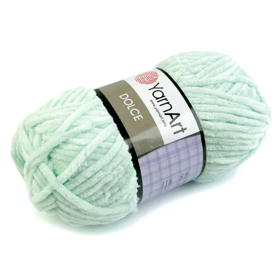 Zsenília kötőfonal Dolce 100 g - 16 (753) menta (1 db-os csomagolás) Zsenília kötőfonal Dolce 100 g - 16 (753) menta (1 db-os csomagolás)