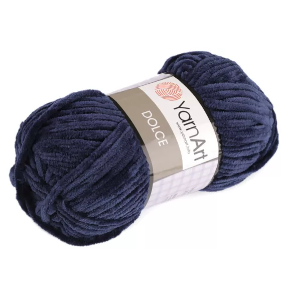 Zsenília kötőfonal Dolce 100 g - 20 (756) sötétkék (5 db-os csomagolás) Zsenília kötőfonal Dolce 100 g - 20 (756) sötétkék (5 db-os csomagolás)