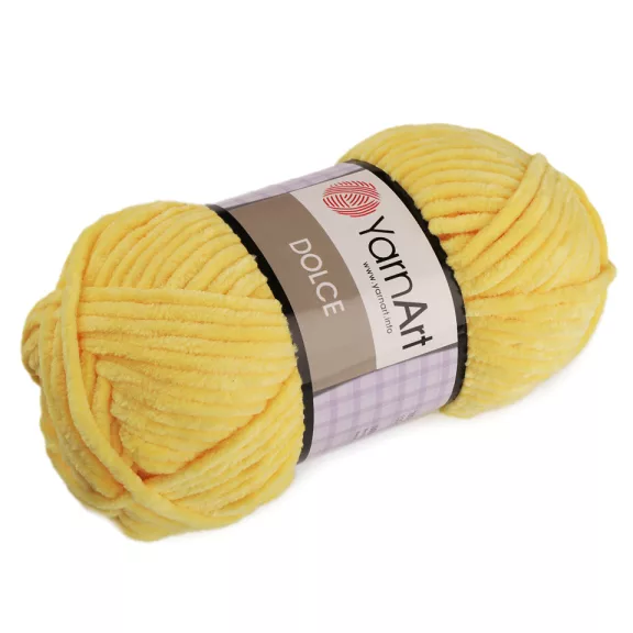 Zsenília kötőfonal Dolce 100 g - 21 (761) sárga (1 db-os csomagolás) Zsenília kötőfonal Dolce 100 g - 21 (761) sárga (1 db-os csomagolás)