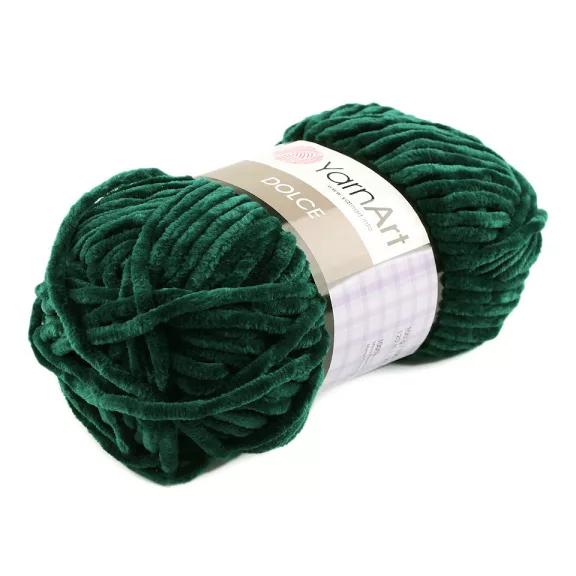 Zsenília kötőfonal Dolce 100 g - 22 (774) zöld sötét (5 db-os csomagolás) Zsenília kötőfonal Dolce 100 g - 22 (774) zöld sötét (5 db-os csomagolás)