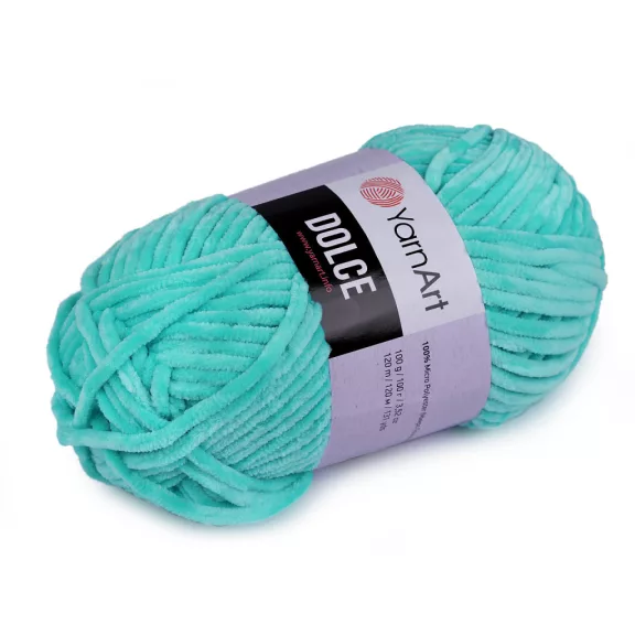 Zsenília kötőfonal Dolce 100 g - 27 (746) azúrkék (5 db-os csomagolás) Zsenília kötőfonal Dolce 100 g - 27 (746) azúrkék (5 db-os csomagolás)