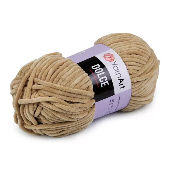 Zsenília kötőfonal Dolce 100 g - 30 (747) bézs (1 db-os csomagolás) Zsenília kötőfonal Dolce 100 g - 30 (747) bézs (1 db-os csomagolás)