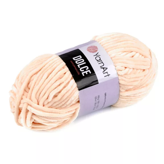 Zsenília kötőfonal Dolce 100 g - 32 (779) lazacrózsaszín (1 db-os csomagolás) Zsenília kötőfonal Dolce 100 g - 32 (779) lazacrózsaszín (1 db-os csomagolás)