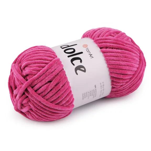 Zsenília kötőfonal Dolce 100 g - 39 (794) pink dunkel (5 db-os csomagolás) Zsenília kötőfonal Dolce 100 g - 39 (794) pink dunkel (5 db-os csomagolás)