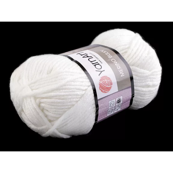 Kötőfonal Merino gombolyagok 100 g - 1 (501) fehér (5 db-os csomagolás) Kötőfonal Merino gombolyagok 100 g - 1 (501) fehér (5 db-os csomagolás)