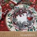 Bordó, karácsonyi mintás,50cm széles pamutvászon Bordó, karácsonyi mintás,50cm széles pamutvászon