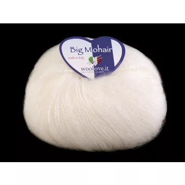   Kötőfonal Big Mohair 25 g - 14 (1) tejfehér (1 db-os csomagolás)