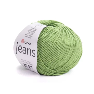   Kötőfonal Gina 50 g / Jeans 50 g - 12 (69) khaki zöld közepes (1 db-os csomagolás)