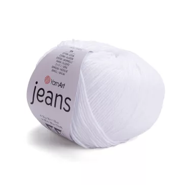   Kötőfonal Gina 50 g / Jeans 50 g - 49 (62) hófehér (1 db-os csomagolás)