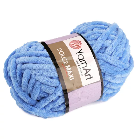 Zsenília kötőfonal Dolce Maxi 200 g - 6 (777) égszínkék (1 db-os csomagolás) Zsenília kötőfonal Dolce Maxi 200 g - 6 (777) égszínkék (1 db-os csomagolás)