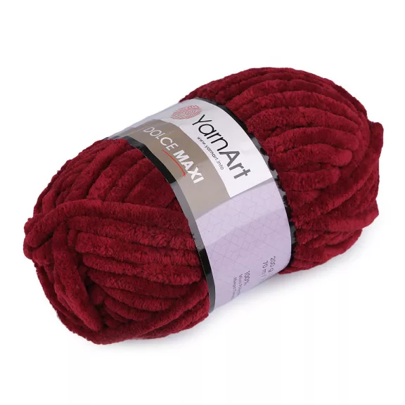 Zsenília kötőfonal Dolce Maxi 200 g - 12 (752) bordó (1 db-os csomagolás) Zsenília kötőfonal Dolce Maxi 200 g - 12 (752) bordó (1 db-os csomagolás)